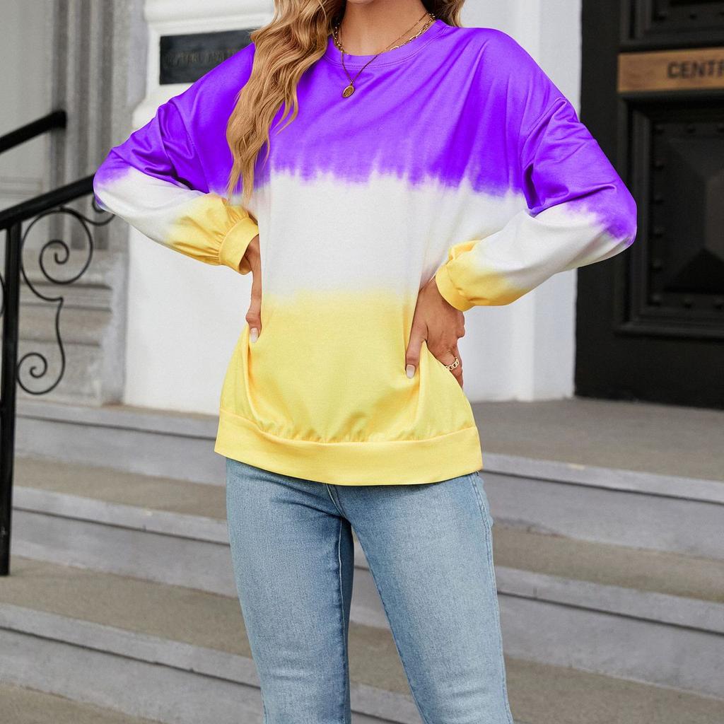 JKAASHDK Women's Fashion Casual Spring Autumn Long Sleeve O-Neck Loose Blouses & Shirts Pullovers