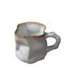 Retro Handmade Kiln-Fired Coarse Pottery Coffee Mug - Odd-Shaped Japanese Ceramic Cup