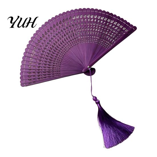 Handheld Folding Fan Vintage Japanese Bamboo Fan, Elegant with Tassels, Decorative Cooling Portable Oriental Style Accessory for Dancing Weddings