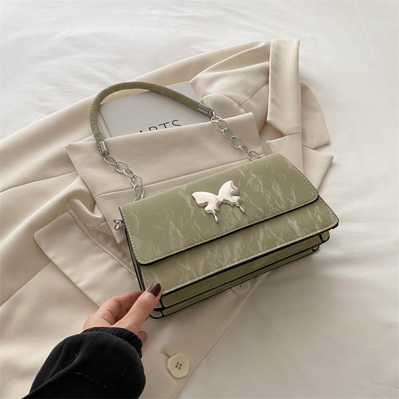 Trendy Butterfly Element Pu Leather Shoulder Bag For Women Spring Summer 2024