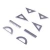 6/3Set Mini Ruler Triangle Rulers Dollhouse Simulation Miniature Creative School Model Dollhouse Accessories Home Decor