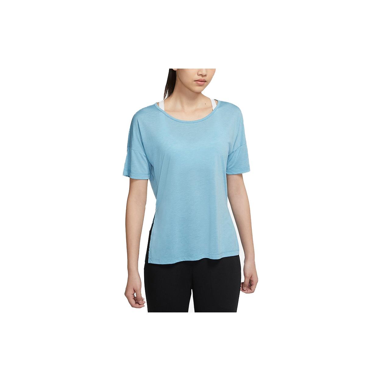 (WMNS) Nike AS W NY DF LAYER SS Top CERULEAN Women s CJ9327-424 XS