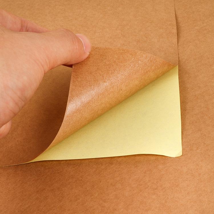 A4/A3 Dark Kraft Matte Adhesive Paper Stickers for Sealing