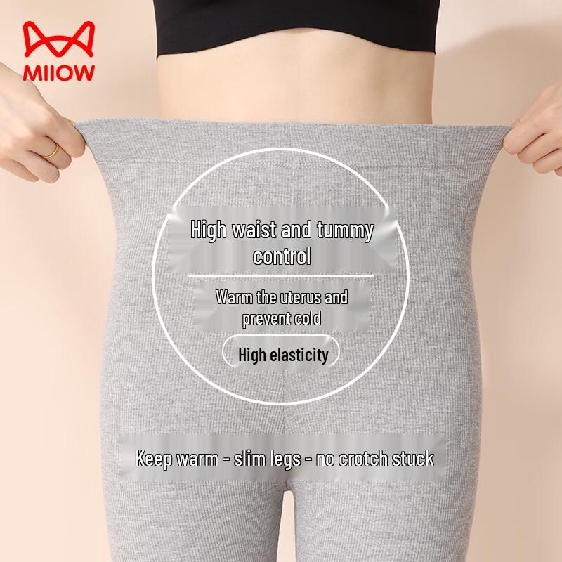 MaoRen Damen Gerippte Thermische Schlankheitsleggings