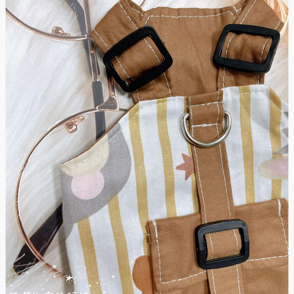 Dog Strap Skirt Floral Bottom Shirt Pure Cotton Pet Workwear Vest Bear Set Teddy Bear Dog Dresses for Small Dogs Puppy Clothes