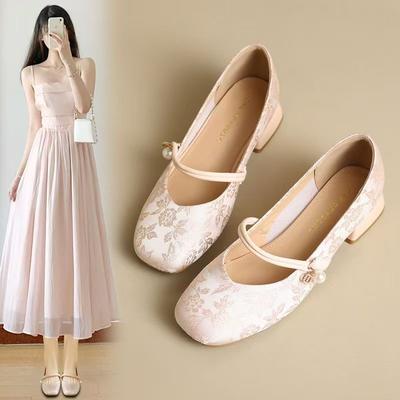 Chinese Square Toe Mary Women's Shoes Chinese Style Spring Single Shoes