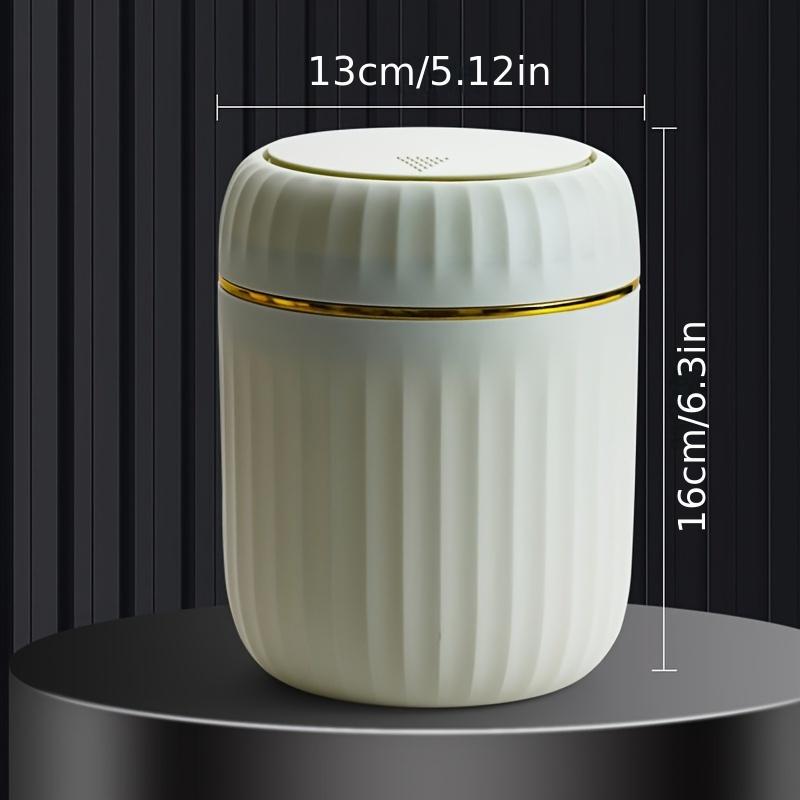 Desktop Press Trash Can Plastic Mini Garbage Bin with Lid Coffee Table Office Living Room Study Odor-Resistant Home Supplies