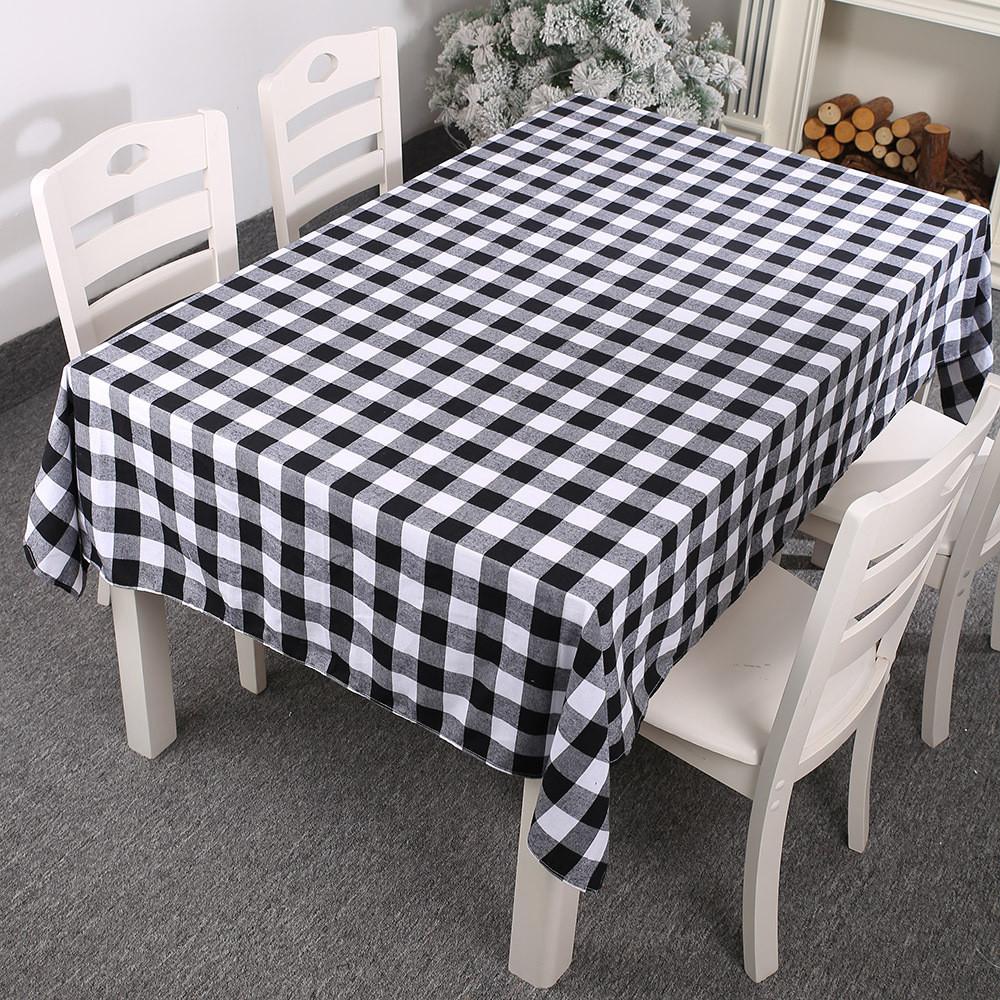 Red Trendy Black Checkered Tablecloth Ideal For Creating A Festive Christmas Vibe