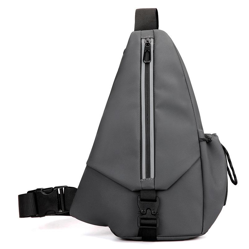 

Светоотражающая мужская нагрудная сумка-рюкзак из водоотталкивающей кожи с пленкой Повседневная сумка через плечо на одно плечо серый