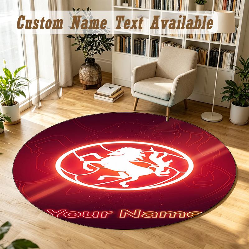 Rond Kleed Gepersonaliseerde NaamFC Twente Patroon Antislip Tapijt Huis Vloer Decoratie