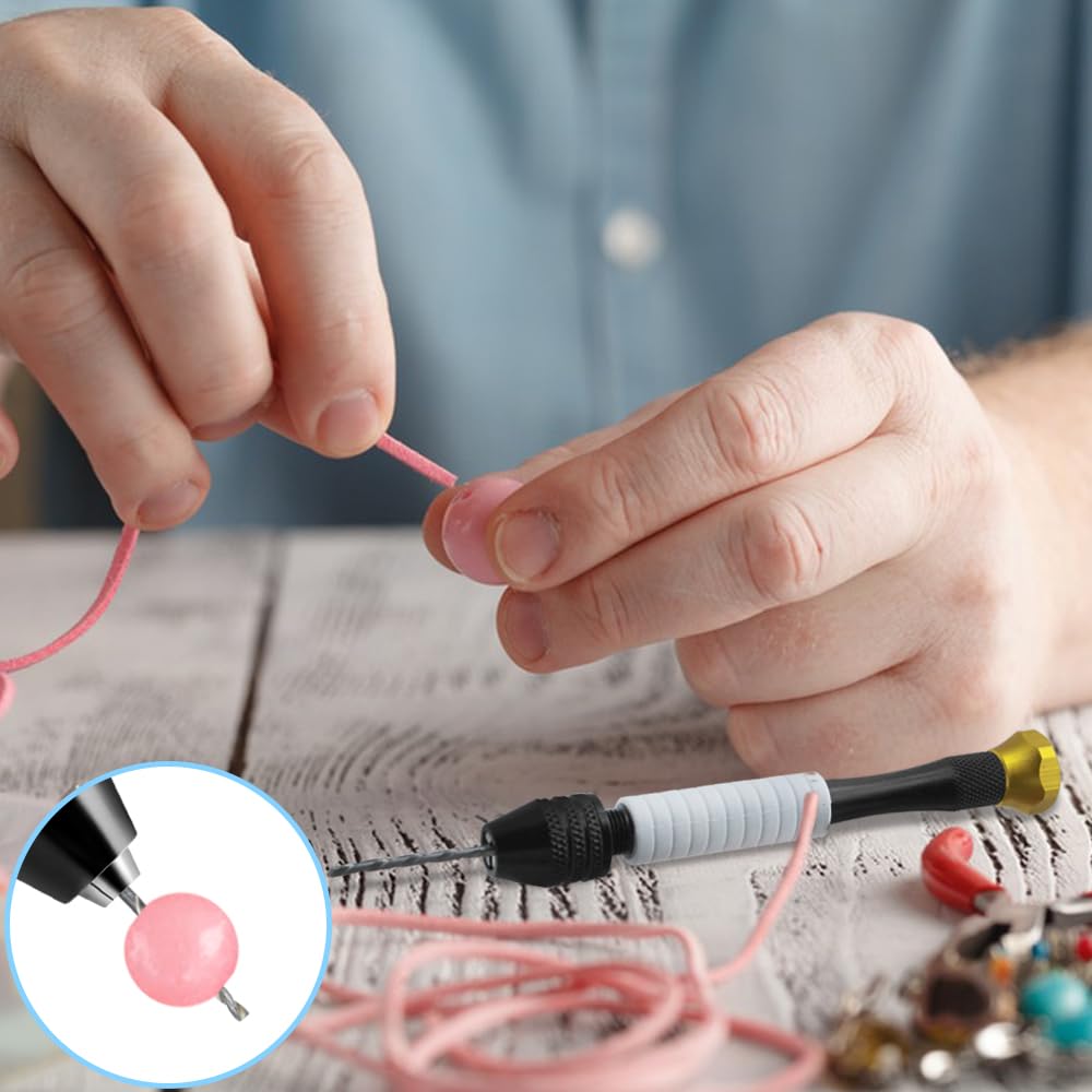 AIFUDA Ruční vrtačka pro šperky AIFUDA Ruční pinová mikro spirálová sada vrtáků pro rotační nástroj pro a jiné hobby vrtačky na výrobu, svěrák, (0,8 mm-3,0 mm) Pryskyřice,