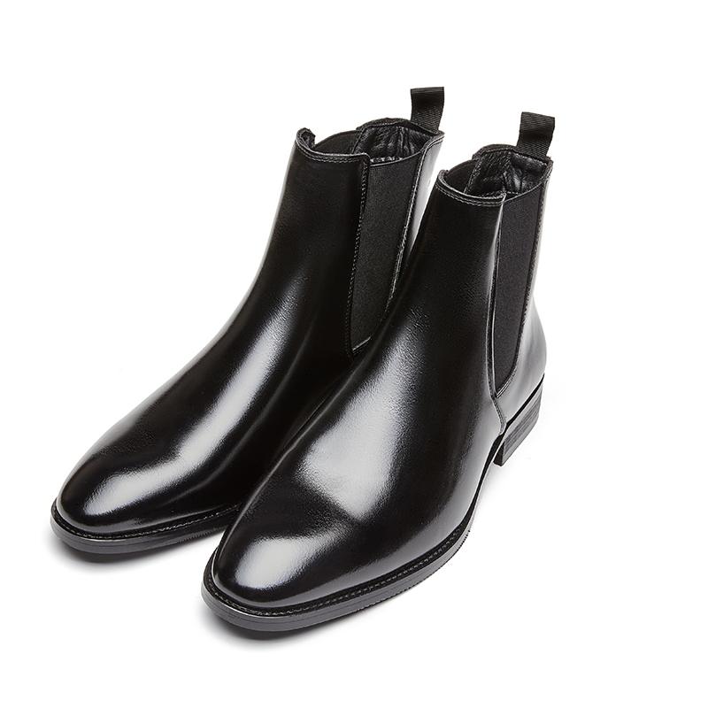 

Brand Men s Chelsea Boots Genuine PU Leather Handmade Boot Shoes Work Shoes For Formal Dress Wedding Formal Business Party New 40 чорний