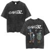 Washed Vintage Rock Band Gorillaz The Now Now Album Graphic Tshirts Men Women Clothing Hip Hop Punk Oversized Crewneck T Shirts