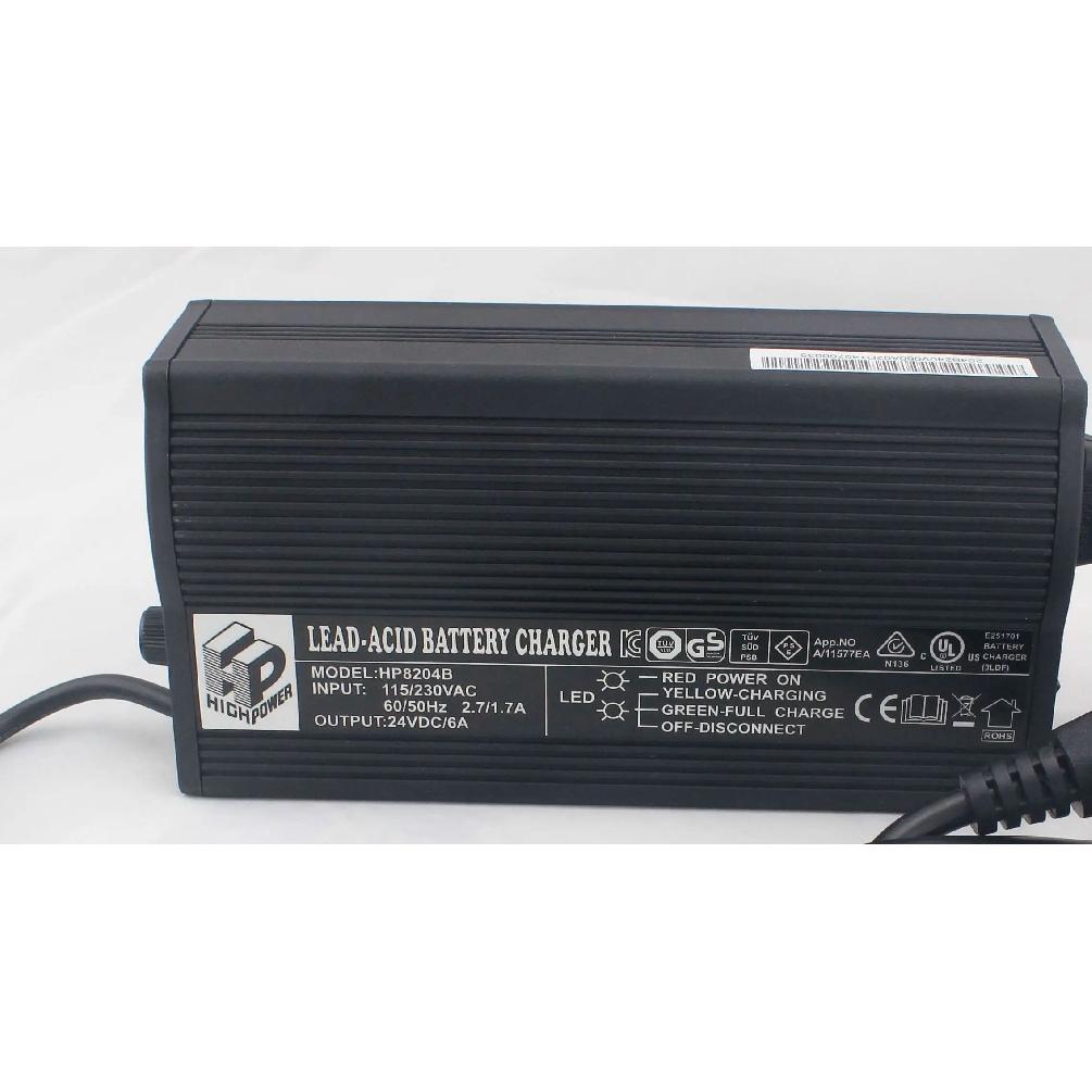 HP8204B 24V 6A Mobility scooter or power wheelchair battery charger Lead Acid Gel Battery Charger KC UL CE
