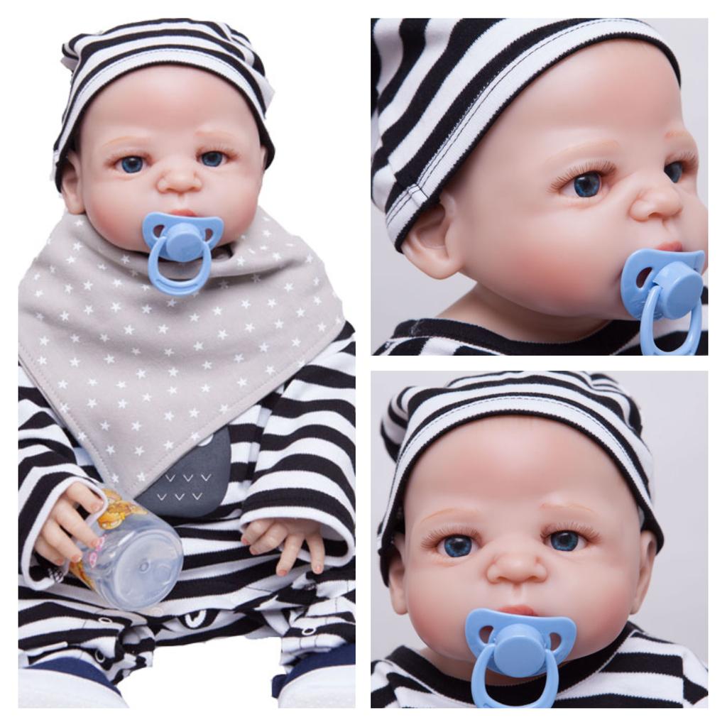 55 CM Full Silicone Reborn Baby Doll For Girl Like Real Long Hair Princess Toddler Bebe Dress Up Boneca Kid Birthday Gift