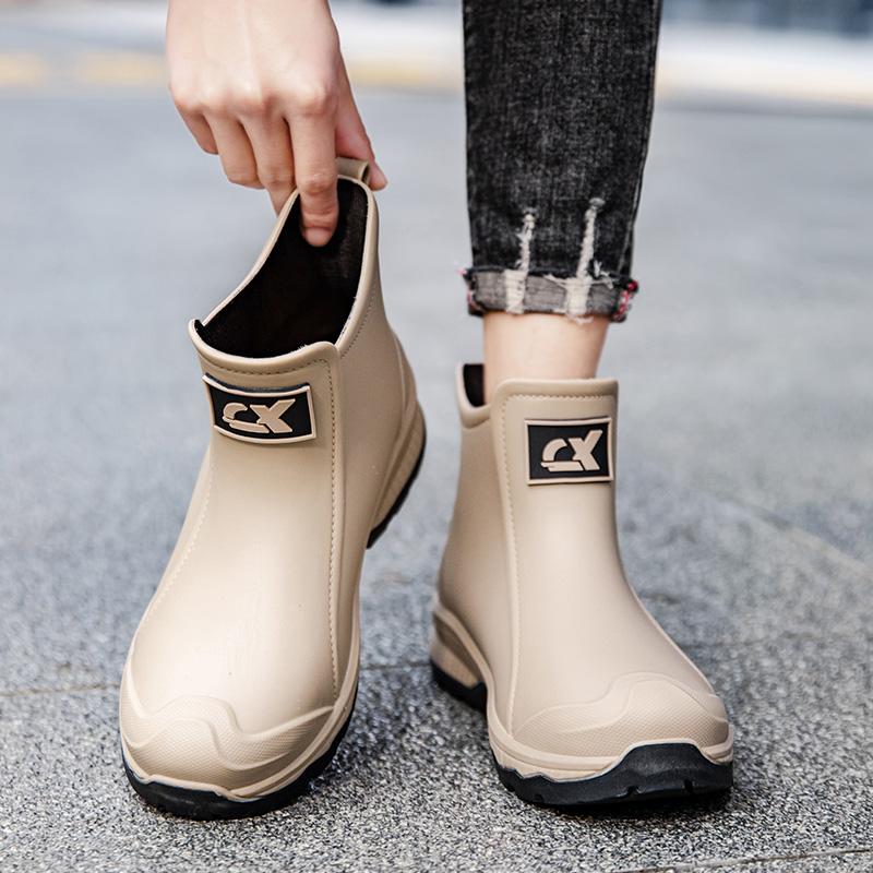 Style and Fashionable Short-cylinder Waterproof Fishing Rain Boots for Men with Thick Soles and Wear-resistant Water Shoes