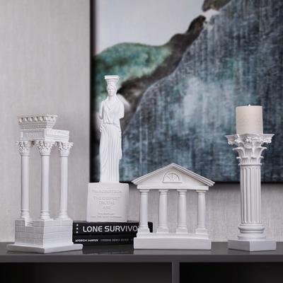 Architektonický model Římský sloup Řecký chrám Model budovy Domácí dekorace Evropský dekorativní sádrový sloup Pryskyřičná socha