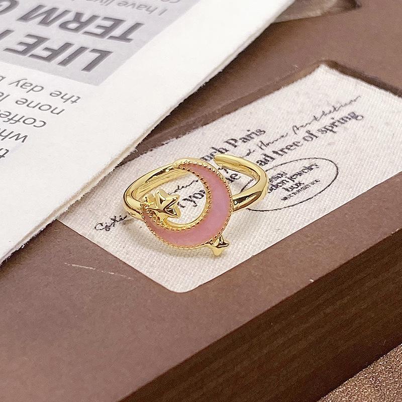 Medieval Personalized Retro Enamel Dripping Oil Inlaid Zir*****Pening Ring Niche Light Luxury High-End Ring Woman