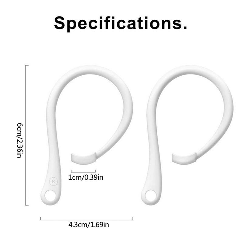 1Pair Anti-Lost Earhook Eartips Secure Fit Silicone Wireless Earphone Protective Accessories Holders For Apple Airpods 1 2 3 Pro