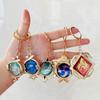 Game Impact Fontaine Sumeru Wanderer Light Pervious Key Chain 7 Element Eye Of God Cosplay Toy KeyRing