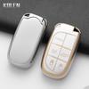 Tpu Car Remote Key Case Cover Shell For Jeep Grand Cherokee Compass Dodge Charger Chrysler Key Protection Accessories Keychain