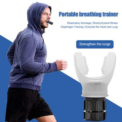 Allenatore Respiratorio Portatile Allenatore Muscoli Respiratori Resistenza Regolabile Dispositivo per Esercizi Muscolari Orali