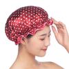 Useful Shower Hat Reusable Waterproof Double Layer Easy To Clean Quick Drying Bath Hat Household Supplies