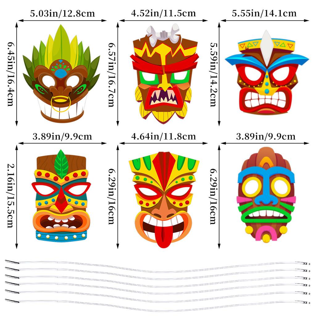 Mask Hawaiian Theme For Halloween Party Decorations Role Play Stage Performance