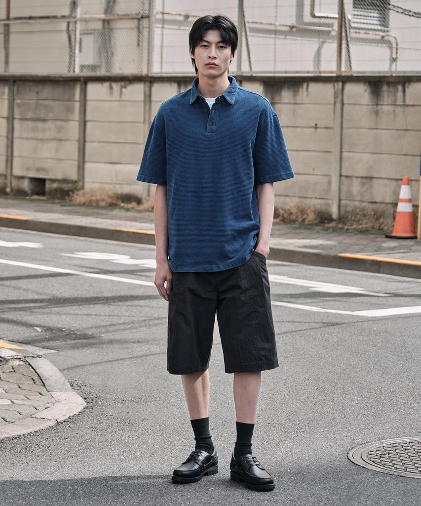 STCO Vibe Shift Indigo Denim Jacquard Short Sleeve T-Shirt_Blue (Oversized)_Dtsxb62Csl