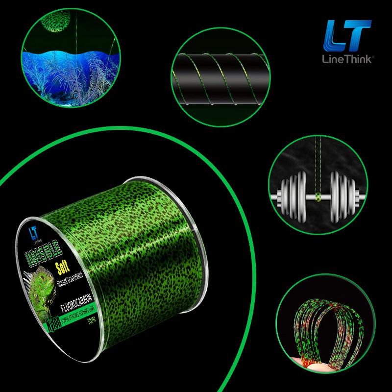 Filo da Pesca Resistente in Nylon da 500M, Cambia Colore e Resistente all'Usura, Taglio Rapido dell'Acqua.