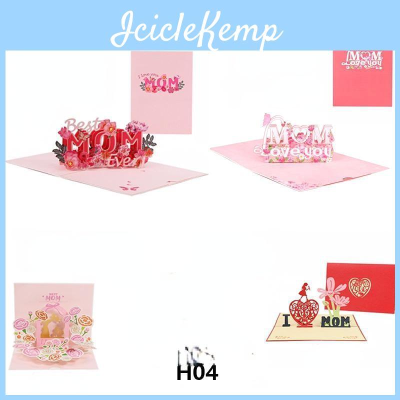 3d Day Flower Popup Mothers Greeting Cards With Envelope Flower Bouquet Thank You Greeting Card