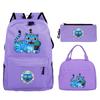 Demon Hunters Printed Children's Backpack Three-piece Campus Fashion Primary and Secondary School Students Large Capacity School Bag