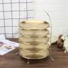 Gold Fruit Plate European 3 Layer Snack Rack Cake Display Rack Pastry Dish Serving Tray Fruit Candy Shelf Room Party Decoration