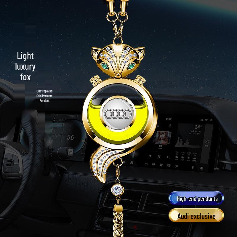 Crystal Rearview Mirror Air Freshener: Long-lasting Fragrance Pendant for Car Interior Decoration