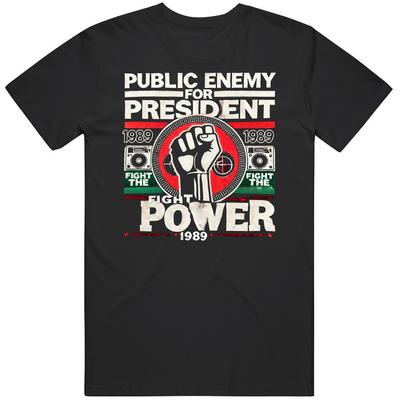 Ностальгический президентский слоган Футболка для фанатов Public Enemy