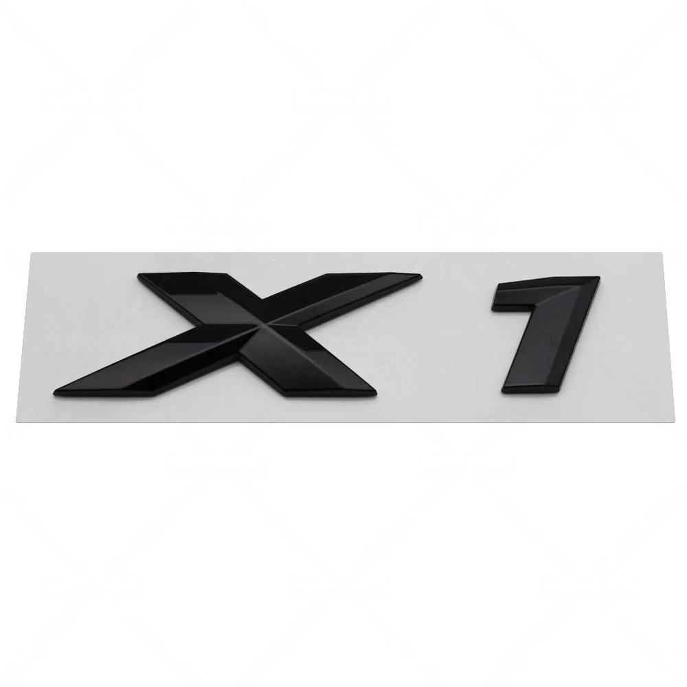 3D ABS GT X1~X7 Letter Badge Sticker Rear Trunk emblem Decal High-Quality Automotive Exterior Accessories