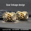 Nine-Tooth Pure Copper Metal Alloy Gear-Linked Fidget Spinner Ferris Wheel with 34-Gear Rubik's Cube Design