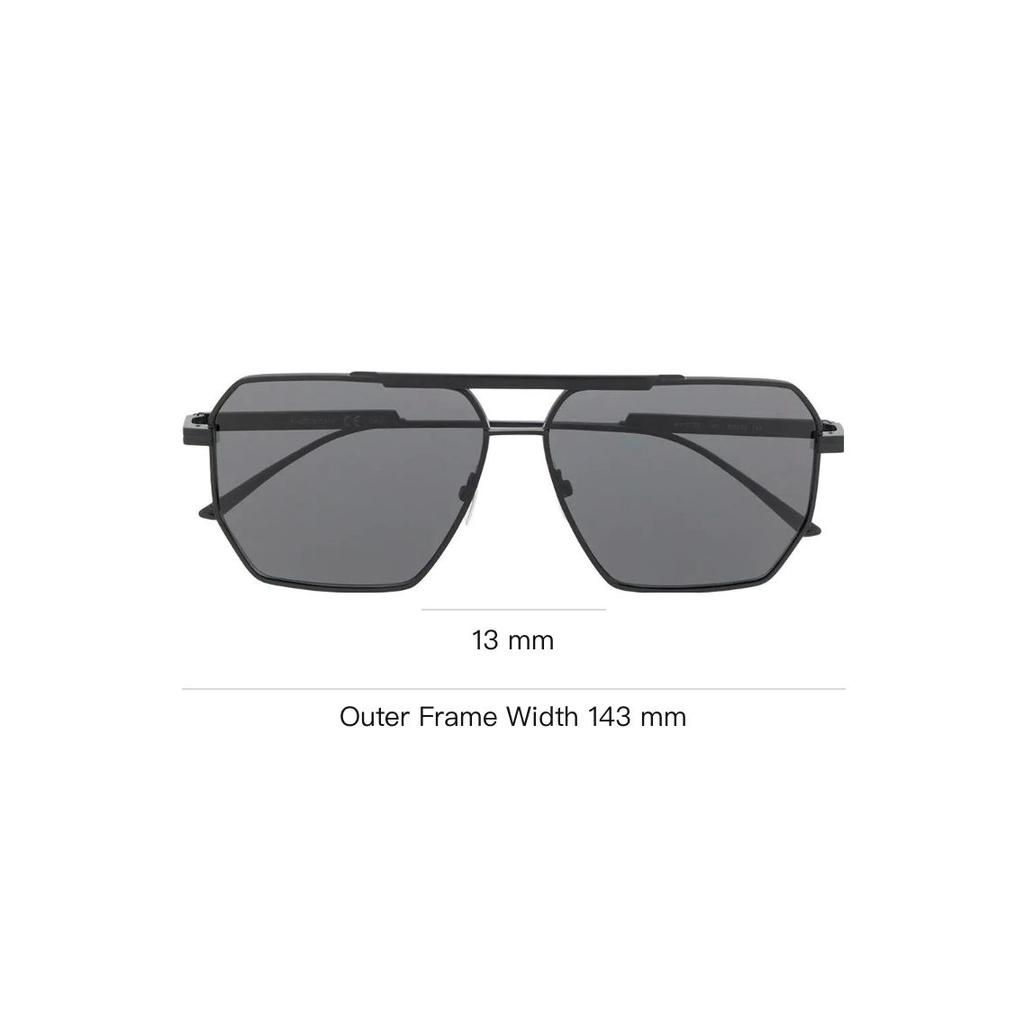Bottega Veneta Casual Alloy Frame Aviator Sunglasses Men Sunglasses BV1012S001