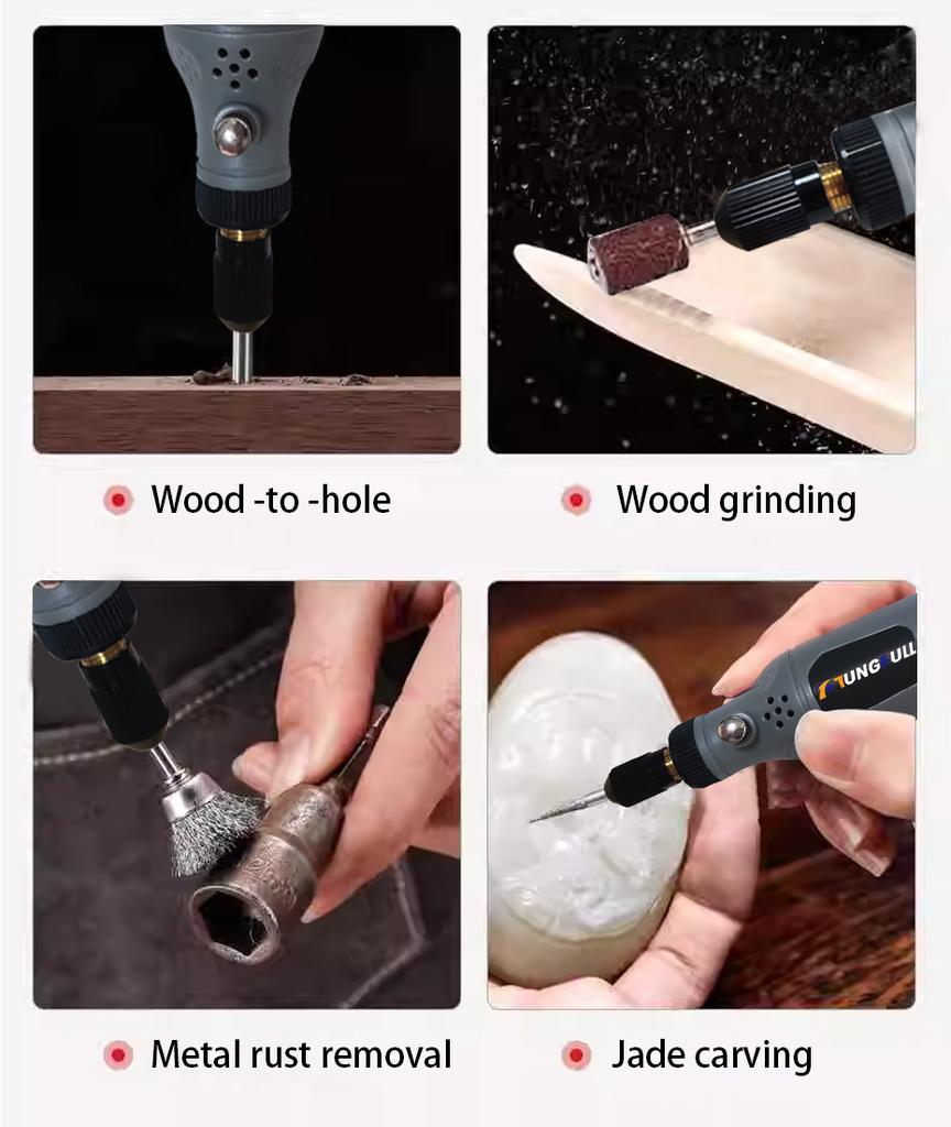 Cordless Power Rotary Tool 5 Speed Mini Handheld Drill for Engraving, Sanding, Polishing, Carving, Cutting, DIY Crafts