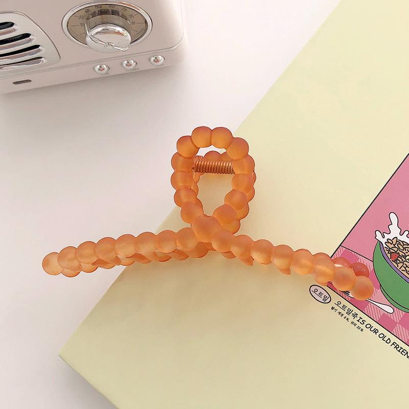 Summer Jelly-colored Bean Grabber, A New Matte and Frosted Crossed Back Hairpin Headwear From Korean Instagram for Women