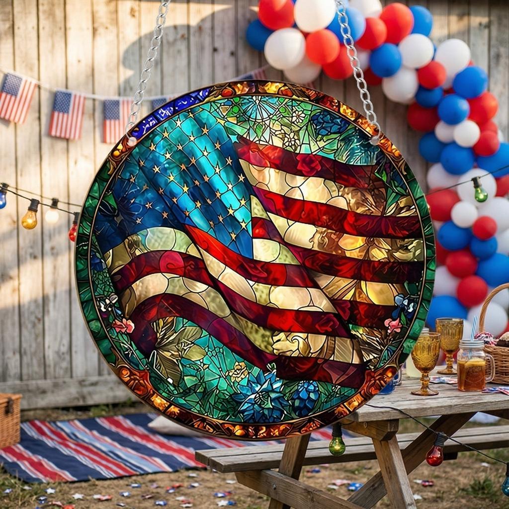 2D Flat Freestanding Acrylic Disc, Home Wall Decoration, Porch Ornament, Chain Pendant.