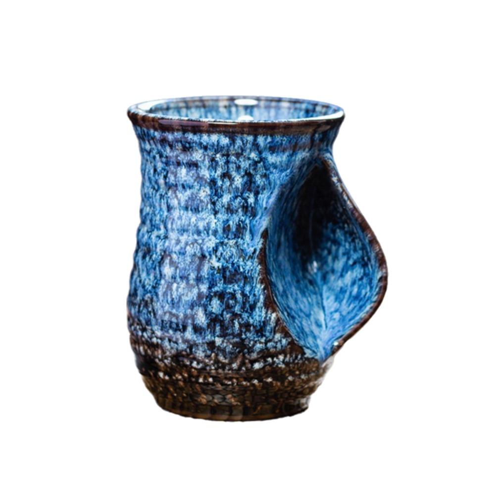 Hitzebeständige glasierte Keramiktasse Kaffeetasse Farbverlauf Ofenbecher Wasserbecher Teetasse Geschenk