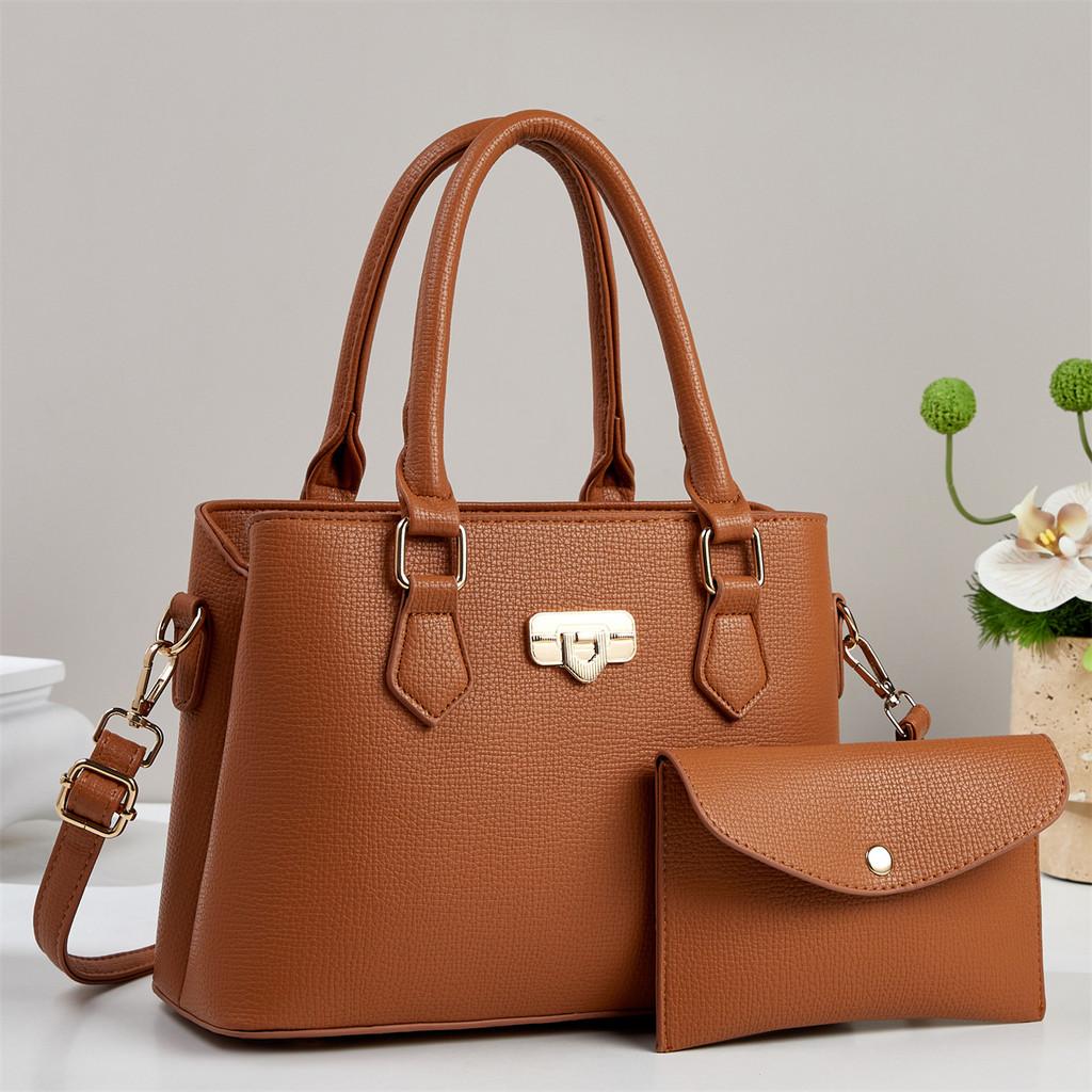 Stylish Womens Tote Bag Made Of Pu With Zipper Compartments For Casual Daywear