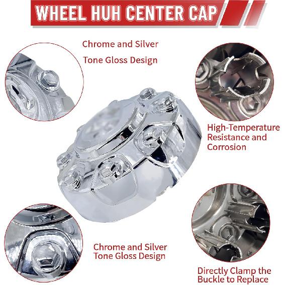 Fanchants 8.5 inches Hub Caps 1 pc Compatible with -2024 Dodge Ram 2500 3500 SRW Pickup, Wheel Center Caps, Center Caps for Rims, 6PG02TRMAB/C,