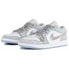 Jordan Air Jordan 1 Gray Starlight Whisper Slip Resistant Abrasion Resistant Low Top Vintage Basketball Shoes Women's DC0774-105(Team96-S-BOX)