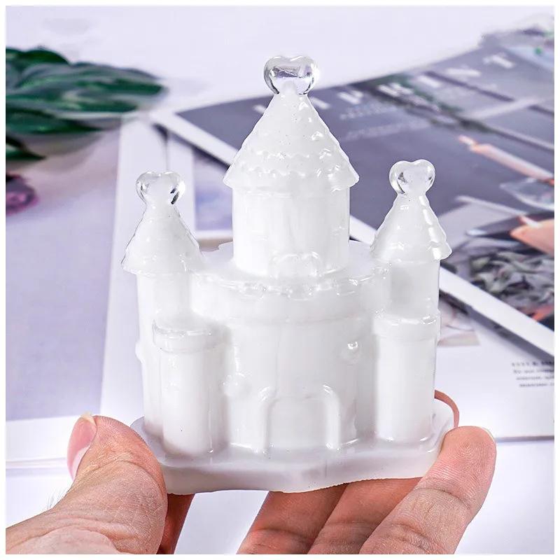 DIY Crystal Epoxy Mold 3D Three-dimensional Castle Silicone Mold Ornament Decoration