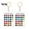 Personal Color Palette 2Pcs Keychain Pendant, Clear Acrylic Season Analysis Swatches Spring Summer Fall Winter Colors Keychain, Card, Gifts