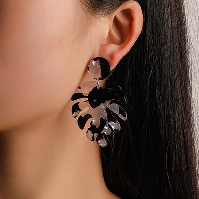 Fashion Multi-layer Earrings Leaf Multi-color Earrings Trend Wild Female Ear Accessories