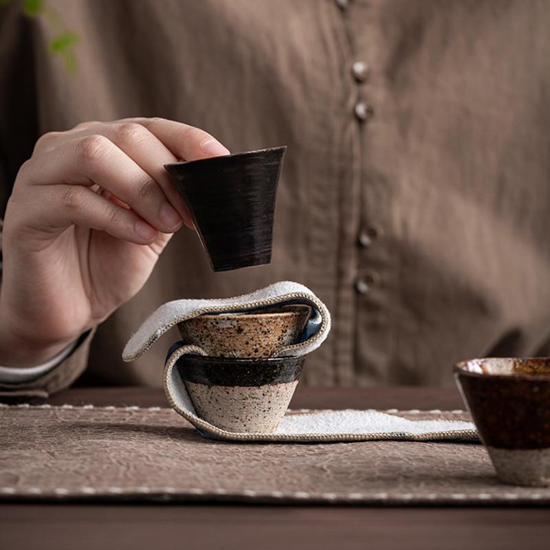 Chinese Style Kung Fu Tea Set Protective Cover Tea Ceremony Teapot Cover Bump-proof Teapot Outdoor Carrying Packaging Bag