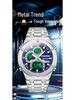 Sanda Trendy Multifunctional Waterproof Student Wristwatch with World Time Display